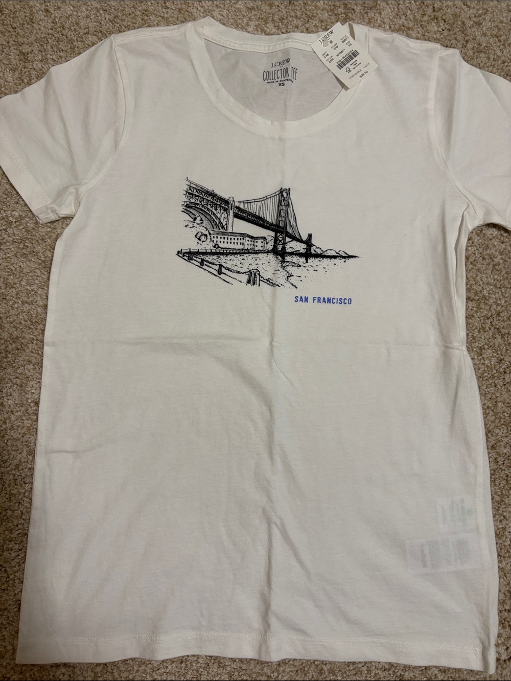 J Crew San Francisco Collectors Tee Size XS  - New With Tags